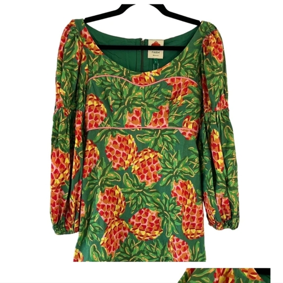 Farm Rio Pineapple puff sleeved - Picture 4 of 4